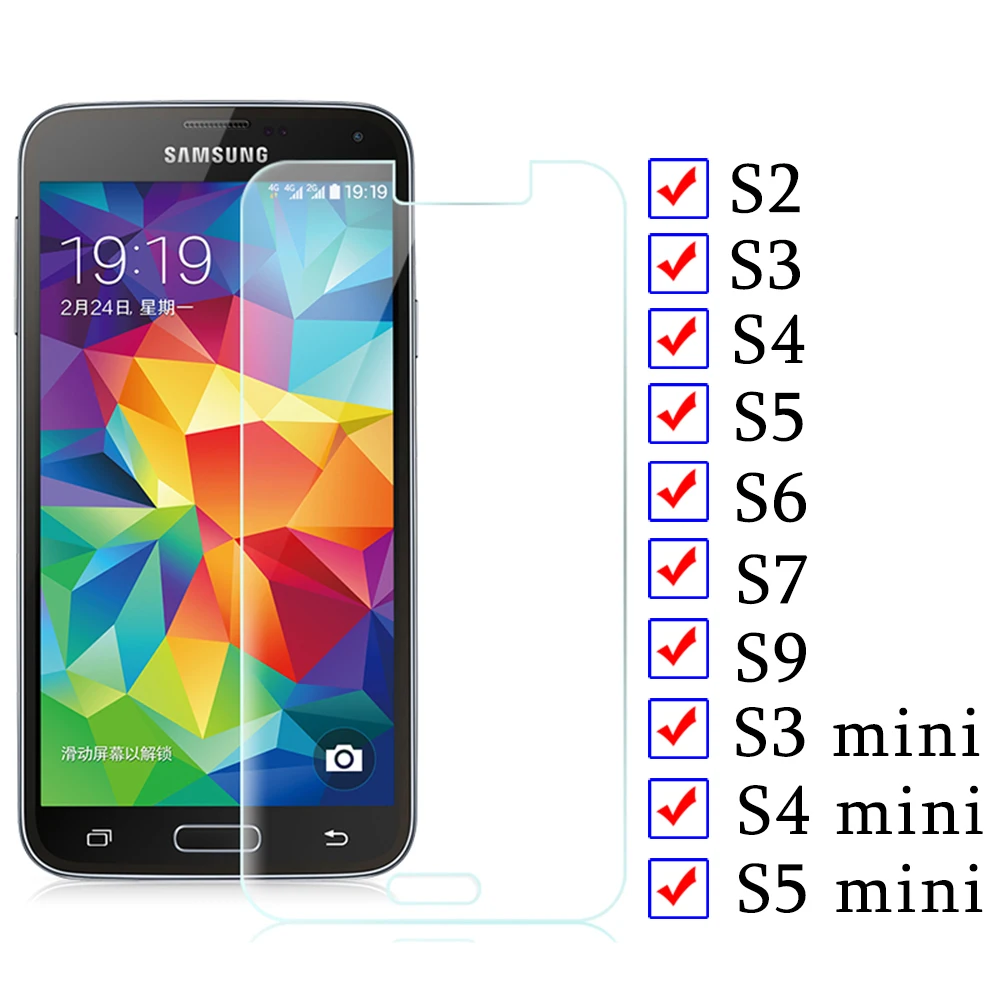 Защитное стекло для samsung s5 защитное на galaxy s4 samsug s3 s2 mini закаленное защиты