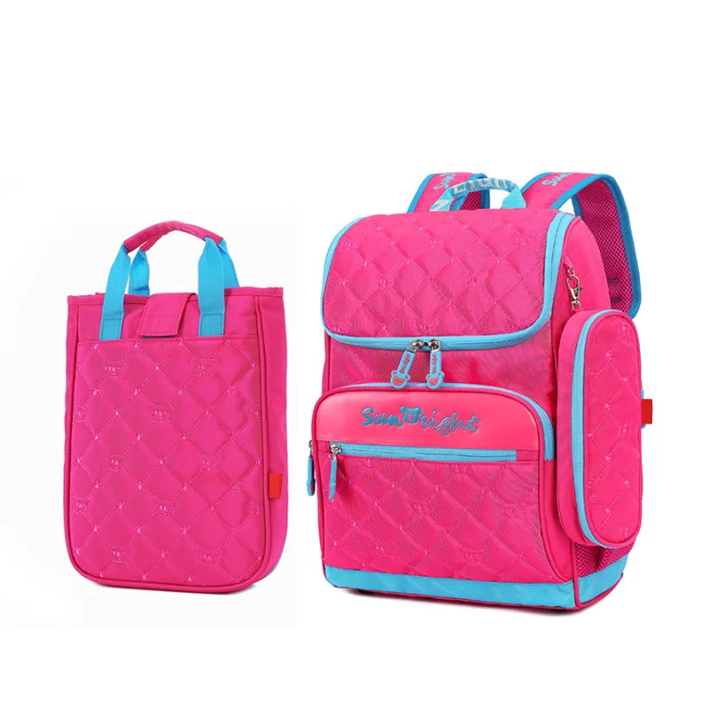 Школьные рюкзаки для девочек и мальчиков; детские школьные сумки; Комплект; Mochila Escolar; Детский рюкзак; детская сумка для книг; рюкзак через плечо - Цвет: rose red 3 pcs set