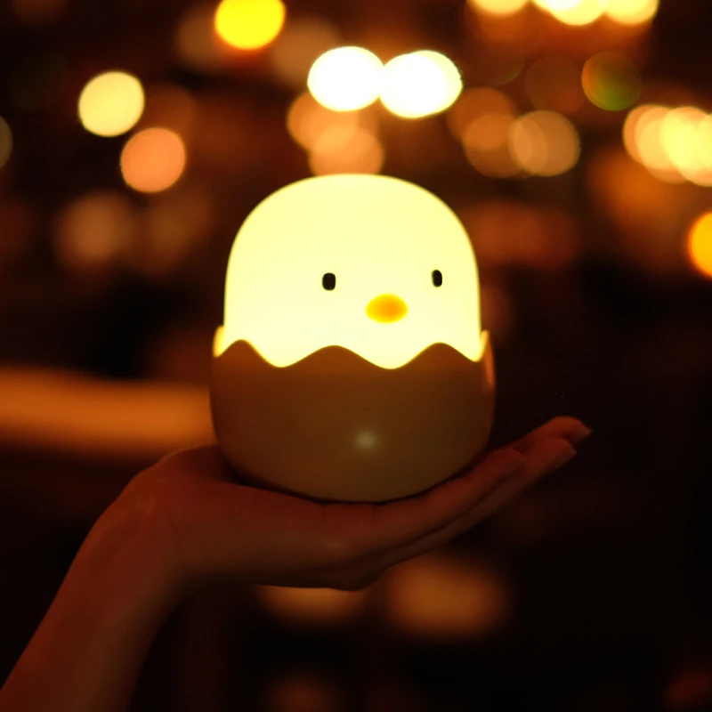 

Cute LED Egg Night Light USB Rechargeable Flexible Desk Table Lamp For Kids Children Baby Bedroom lights Sleeping Lamp lighting