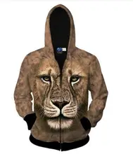 Tiger/Leopard/Löwe/Bambi Zip-Up Hoodies Frühling Casual Pullover 3D Gedruckt Frauen/Männer Sweatshrit oberbekleidung
