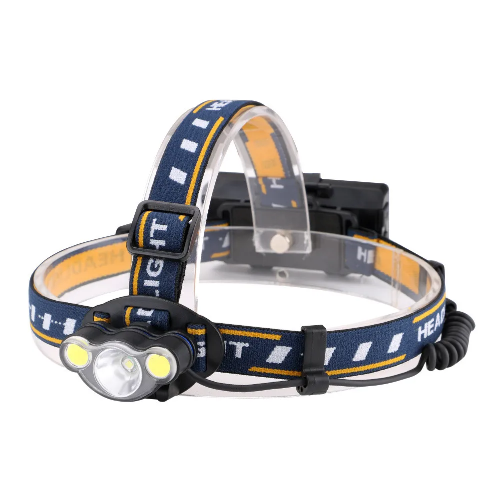 Яркий светодиодный+ COB налобный фонарь головной светильник 7 режимов перезаряжаемый светильник USB кабель для велоспорта туристическое снаряжение для выживания водонепроницаемый