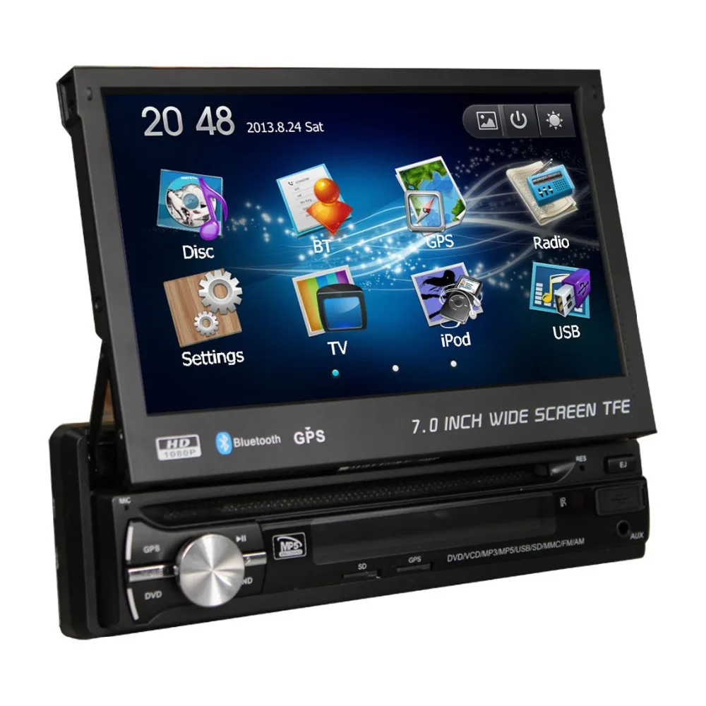 universal 1 one Din 7" inch HD Touch Screen Car DVD Player Radio GPS