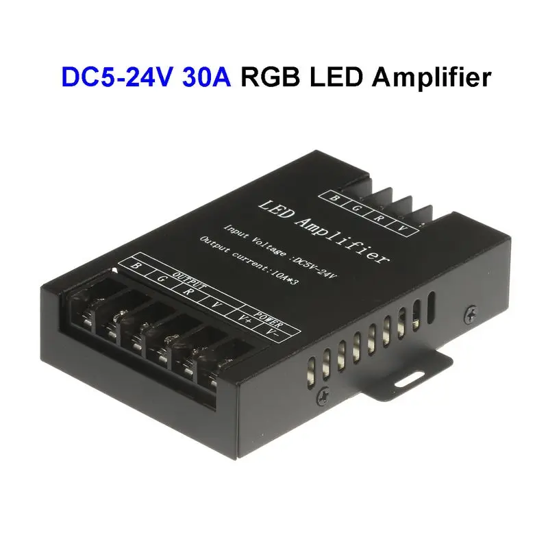 

50pcs 12V 30A RGB LED Signal Amplifier Controller For SMD 3528 5050 5630 5730 RGB LED Rigid Strip Lighting