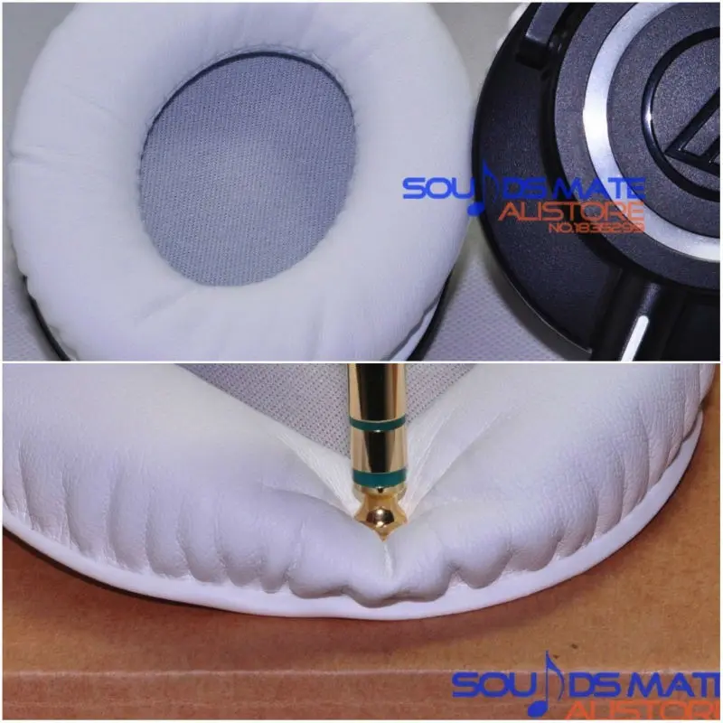 

Thicker Comfy Ear Pad Cushion For Audio Technica ATH M50x M50 WH M50WH White Headphone Headset