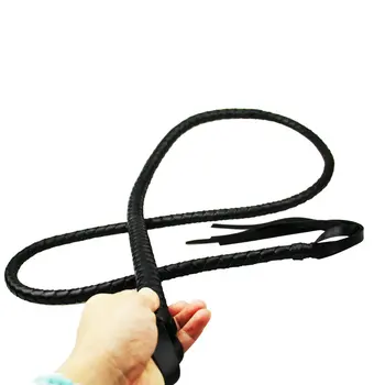 Long bdsm Whip bondage erotic riding horse crop hunting Fetish Leather Spanking Paddle pony play Flogger sex toys for couples 3