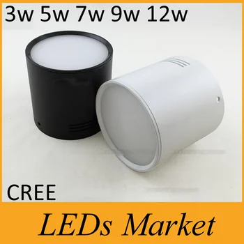 

Surface Mounted dimmable LED Downlights 3W 5W 7W 9W 12W cree LED Ceiling Spot Light Kitchen Bathroom LED Downlights Lamp
