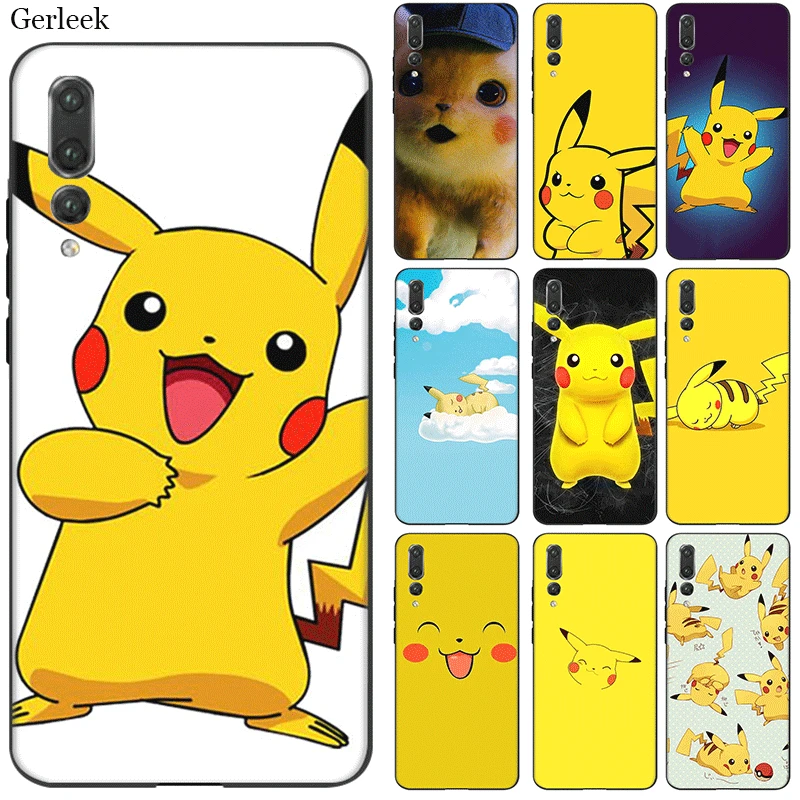 

Gerleek Cell Phone Case Tpu For Honor 7A Pro 7C 8 8X 8C 9 Note 10 Lite Cover Pikachu Phone Case Shell