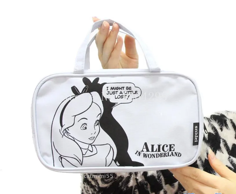 

New Fashion Alice in Wonderland Girls Woman Cosmetic Bags Cases Children Gifts