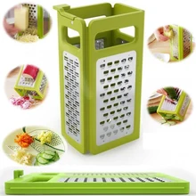 Küchenhelfer 4 In 1 Faltschachtel Reibe Gerät Geschreddert Käsehobel Flache Grob Fein Band Geätzt Klingen Kochen werkzeuge