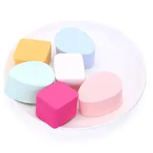 6 шт./компл. maquillaje Высокое качество большой женский макияж основа губка для мытья лица Мягкий спонж для нанесения пудры затяжки