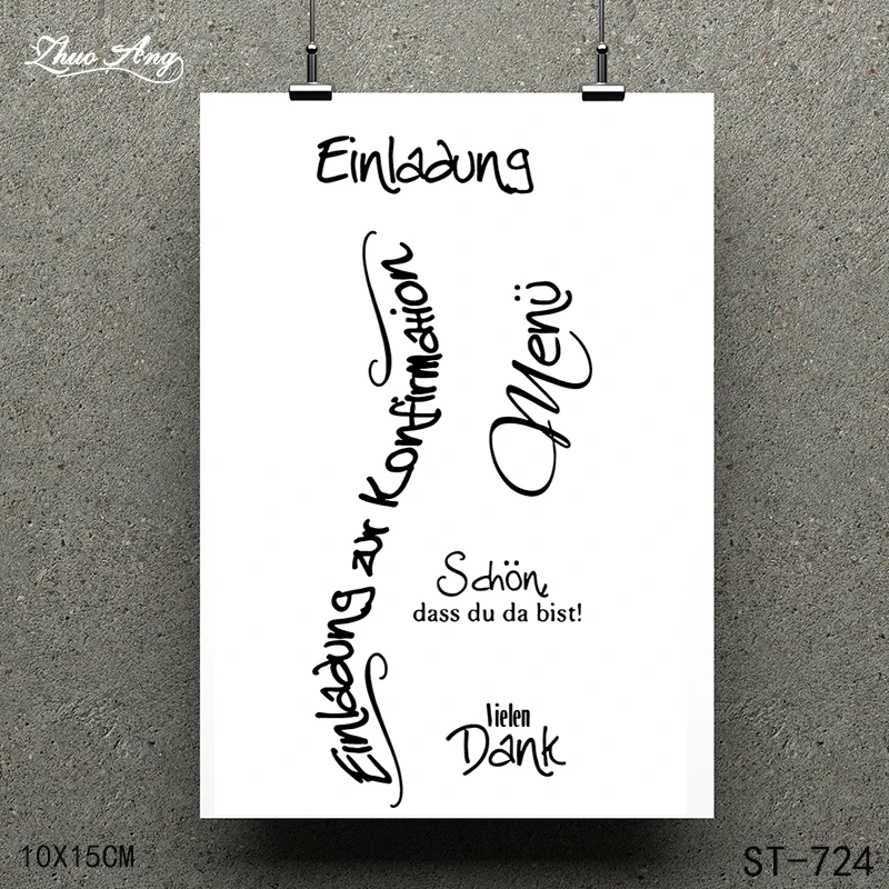 

ZhuoAng Thanks Fine Text Design Clear Stamp / Scrapbook Rubber Stamp / Craft Clear Stamp Card / Seamless Stamp