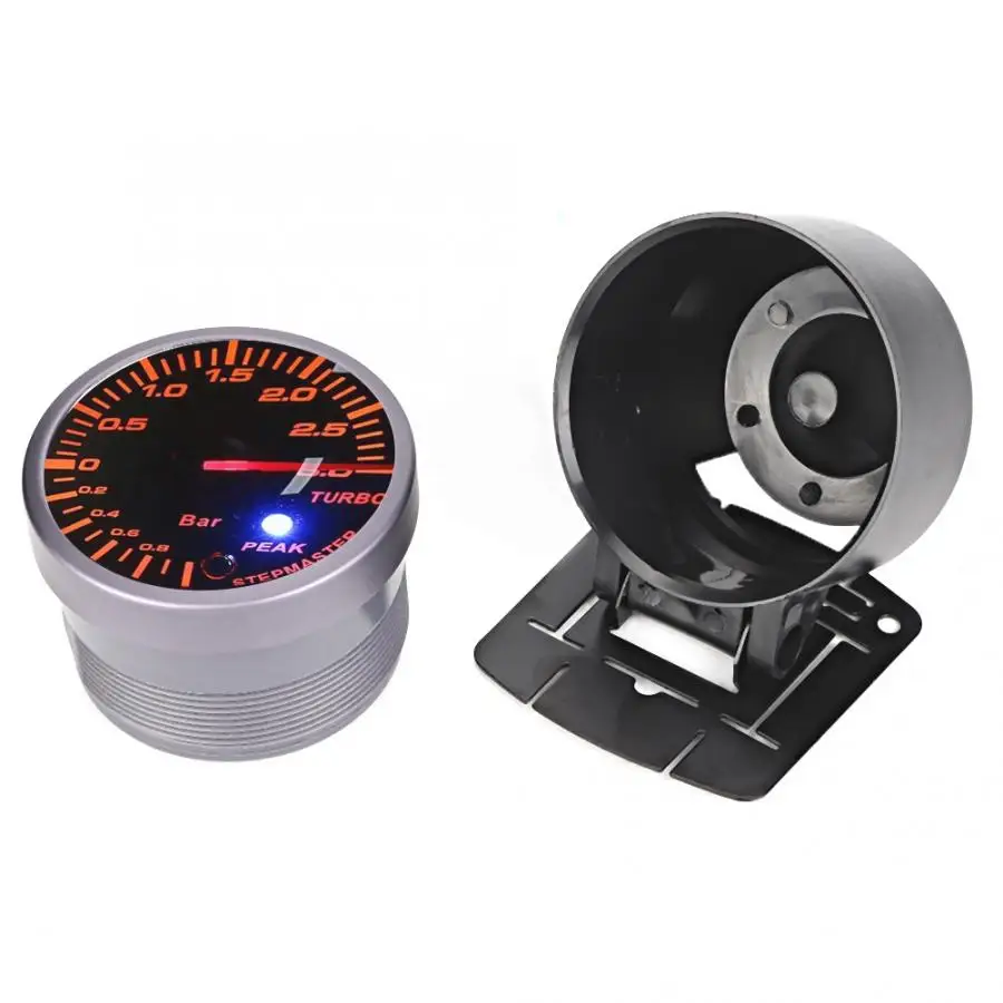 2,5 дюймов 60 мм 3,0 Бар СВЕТОДИОДНЫЙ Автомобильный модификация Turbo Boost Gauge Meter Pointer DC12V Boost контроллер Turbo