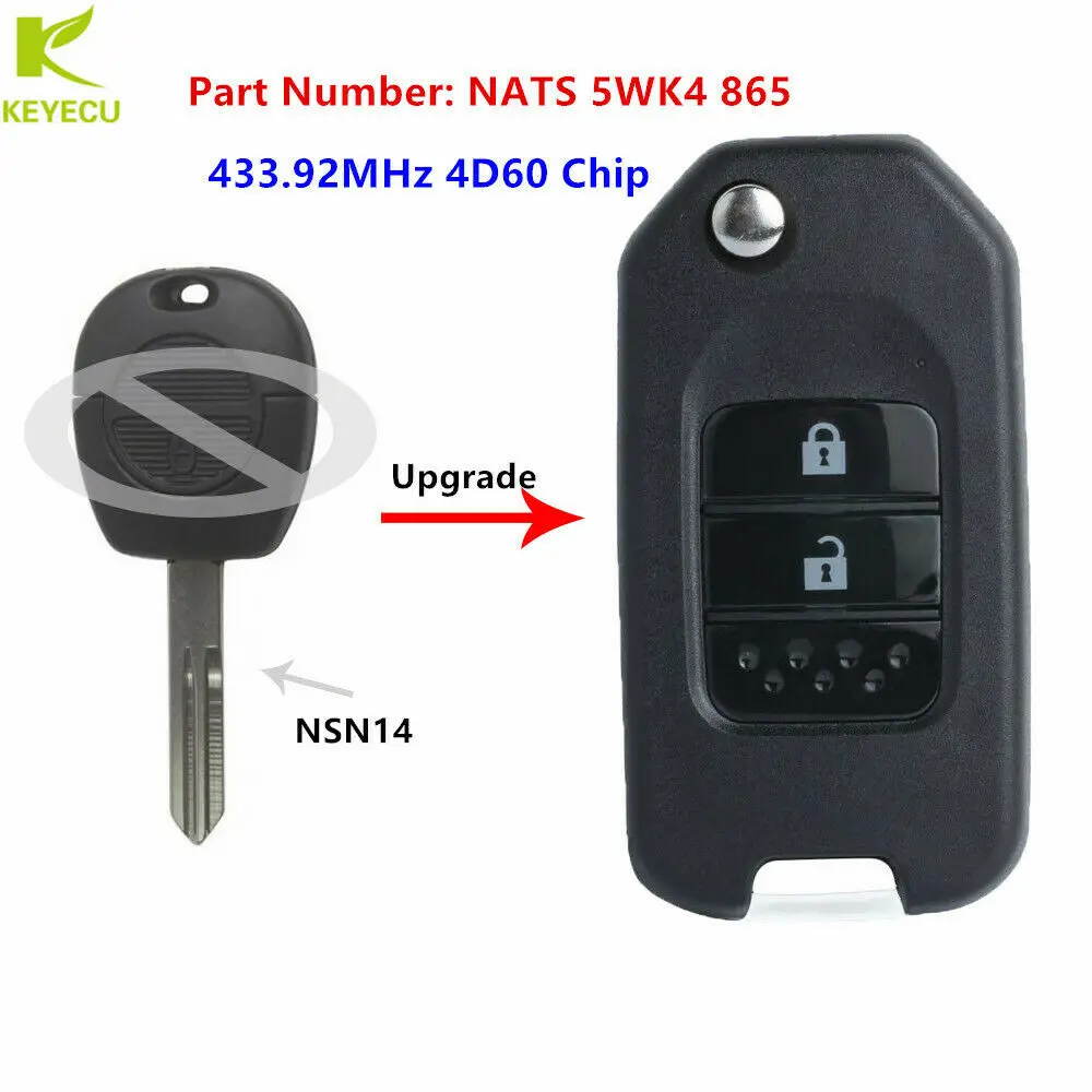 Пульт дистанционного управления KEYECU 433 92 МГц 4D60 для Nissan