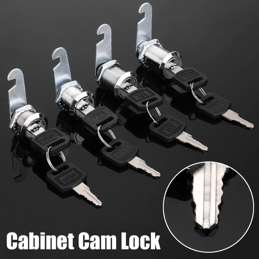 16/20/25/30mm Cabinet Mailbox Lock Furniture Door Drawer Cupboard Wardrobe Cam Locks with Universal 2 Keys Hardware Accessory