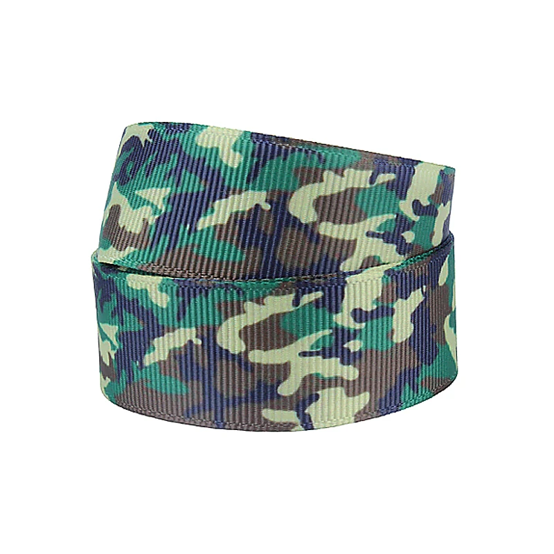 

FLRA RibbonHigh quality 50 yards of 3/8", 5/8" and 7/8" camo printed grosgrain ribbon