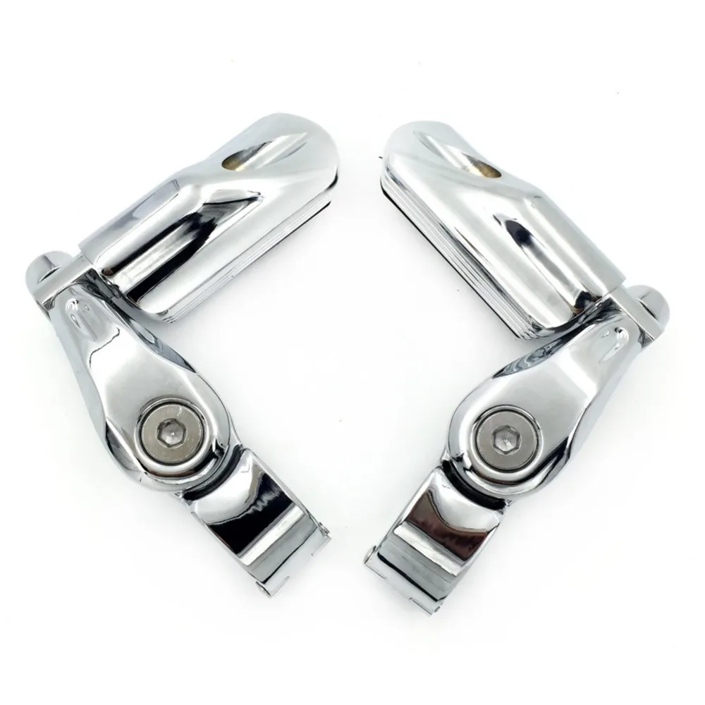 

Aftermarket Skull Foot Pegs w/ 2.5" Short Angled Adjustable Mount Kit For 1.25" Engine Guard Front Tube (Harley Softail Slim) CD