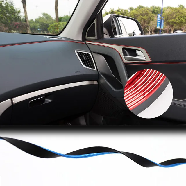 5m Car styling interior Decorative thread sticker Insert type Air ... 5m Car styling interior Decorative thread sticker Insert type Air ...