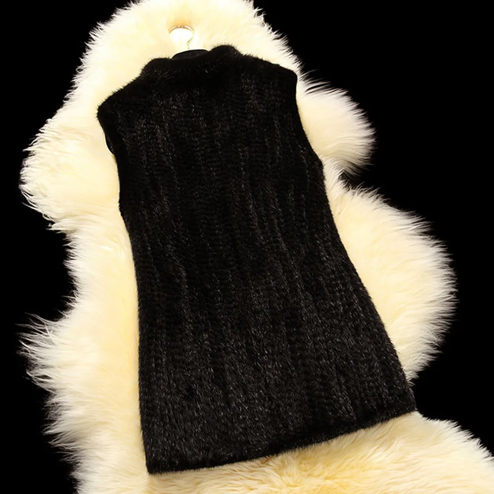 Fur Story 16208 Новое поступление, классический стиль, Женский вязаный Норковый жилет на натуральном меху женский меховой жилет на заказ, разные длины