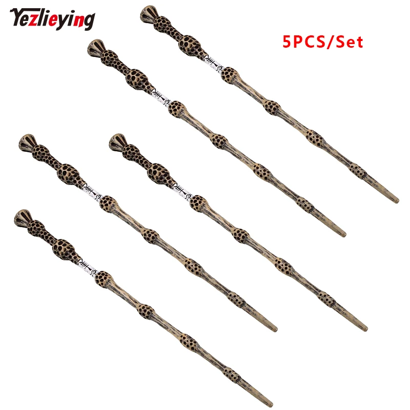 

5PCS/Set Movie Cosplay Albus Dumbledore The Elder Magic Wand Harry Potter Core Toys In Box Collection With Gift Box Set