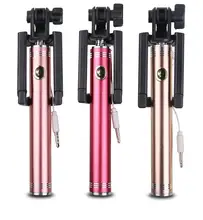 New Mini Extendable Selfie Stick Monopod Foldable Wired Monopod Tripod Selfie Stick For iPhone Samsung Xiaomi Smartphone Selfie