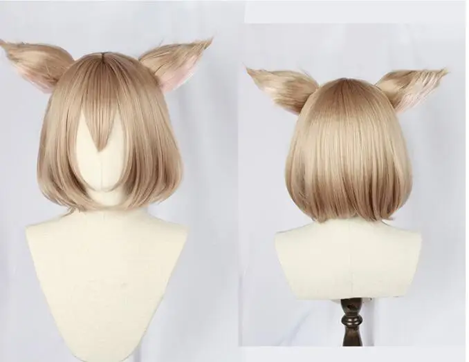 

Anime Re:Life in a Different World From Zero Felix Argyle Short Brown Synthetic Cosplay Costume Wig + Wig Cap + Ears