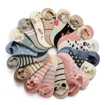 

1Pair New 3D Lovely Soft Ankle Socks Cartoon Cute Animal Cotton Warm Socks Harajuku Ankle Sox Low Cut Sock for Women Girls