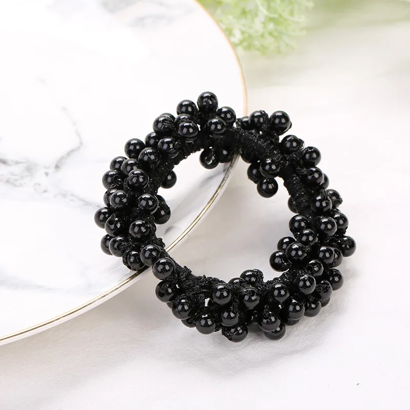 Ball head ring B1 Резинки для волос с жемчугом и бусинами, резинки для волос для женщин, резинки для волос, резинки для волос, резинки для конского хвоста, резиновые аксессуары для волос - Цвет: Ball head ring B1