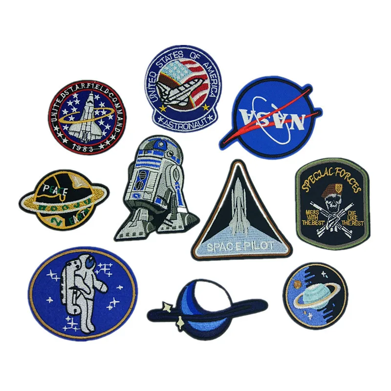 Large Embroidery Cloth Sticker Armband Patch Robot Combination Decoration Cloth Sticker Clothing Embroidery Patch D-030