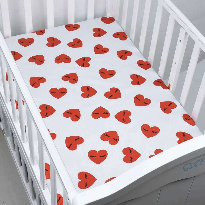 Стильный набор постельных принадлежностей для детской кроватки, мягкий Тканый хлопковый лист с дизайном унисекс для малышей, простыни для кроватки, отличный подарок для ребенка