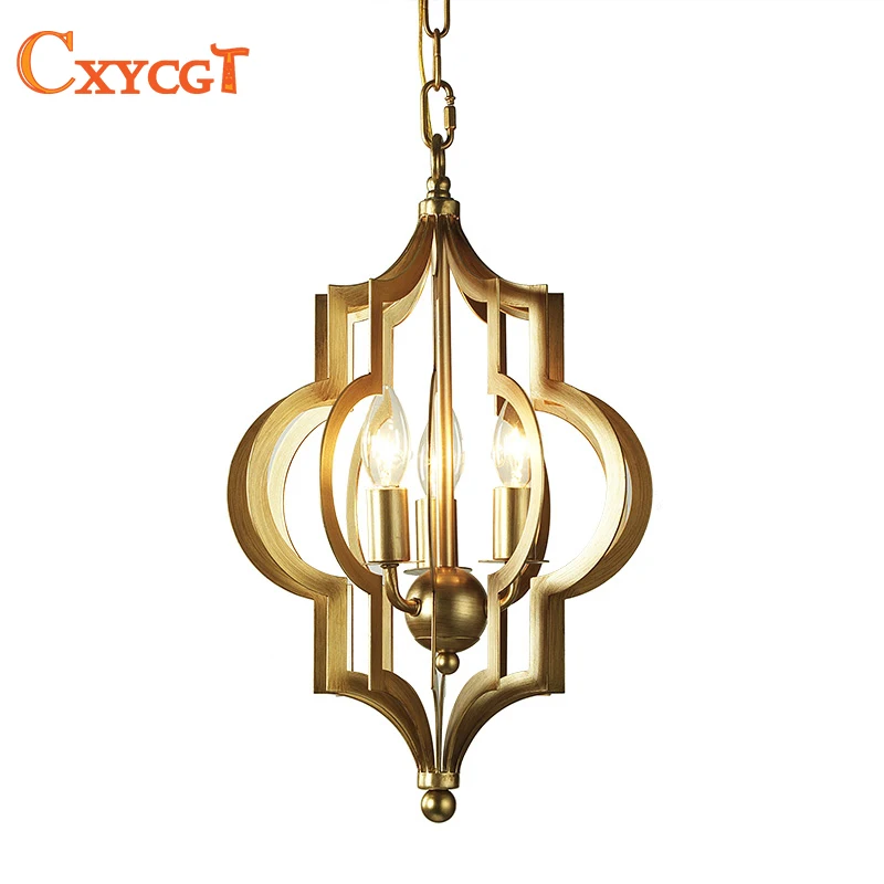 

American Style Gold Iron Pendant Light fixture for Dining Room Kitchen Island Living Room Pendant Lamp Nordic Hanging Lamp