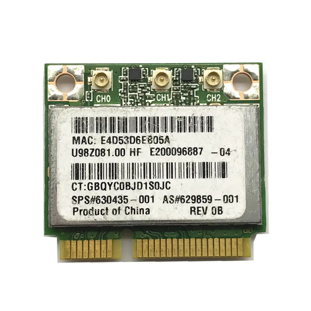 Atheros AR9380 AR5BHB112 Killer N1103 WLAM 2 4G/5G HP SPS: 630435-001 WiFi карта LAN беспроводная сетевая |