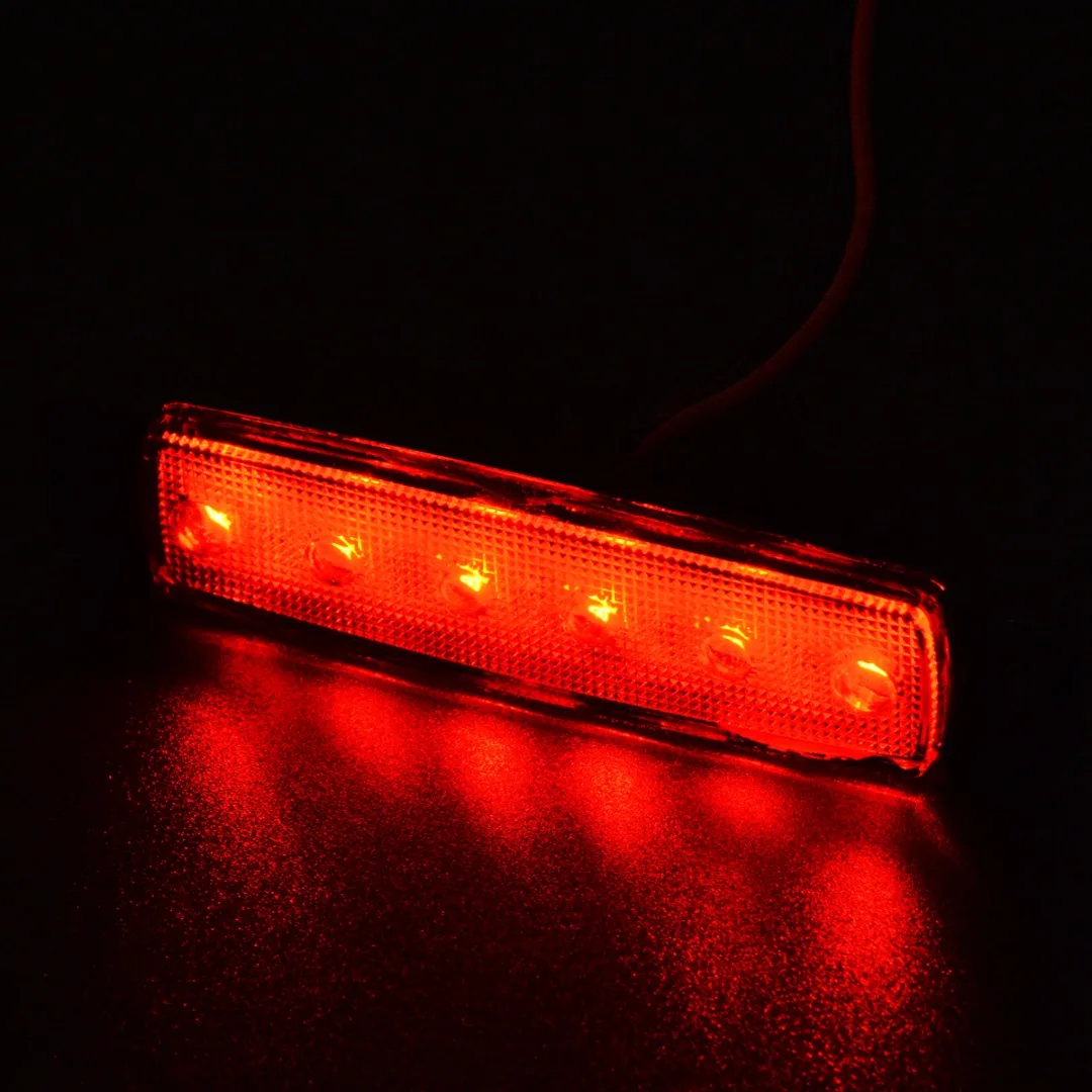 Горячая 10 шт. 24 В 6LED грузовик прицеп для грузовика автобуса боковые габаритные индикаторы светильник Красный сигнальная лампа украшение автомобиля
