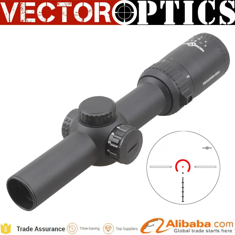 

10PCS Vector Optics Thanator 1-8X Scope 1-8x24 Riflescope with Red Illuminated VTC MIL Retile 1/10 MIL CQB Compact