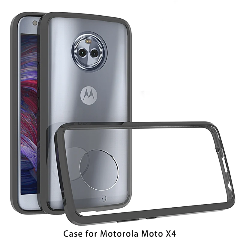 

Hybrid Shockproof Cover Air Cushion Frame Case For Moto X4 Acrylic Crystal Clear Back Shell For Motorola Moto X4 Fundas Coque