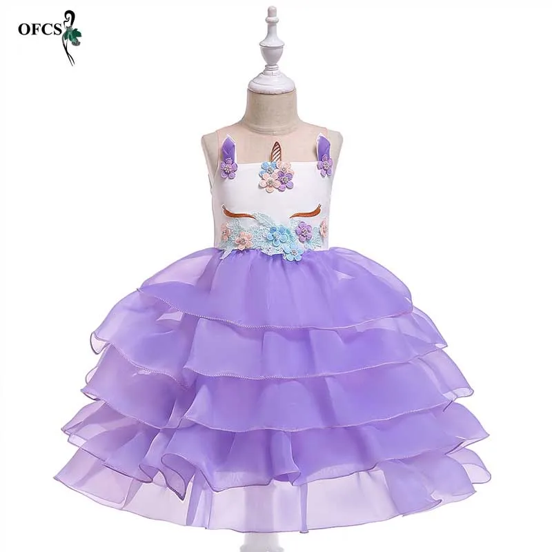 

Retail Baby Girls Flower Dress for Girls Lace 5 layer Cake Party Princess Dress Pageant Christmas Children Kids Clothes 4-12 T