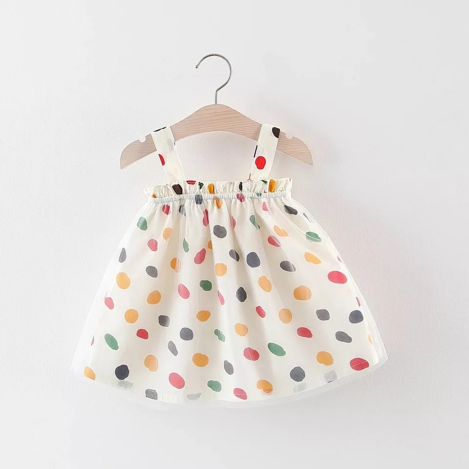 

BNWIGE Baby Girls Dress Summer Clothes Baby Dress Princess 0-2 Years Newborn Infant Dresses Dot Sleeveless Toddler Clothes