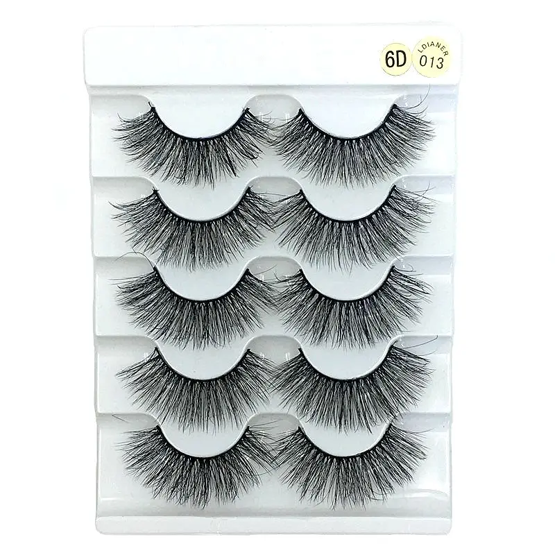

2019 NEW 5 pairs Mink Eyelashes 3D False lashes Thick Crisscross Makeup Eyelash Extension Natural Volume Soft Fake Eye Lashes
