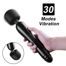 30 Modes AV Magic Wand Vibrator Body Massager Rechargeable Powerful Clitoris Clit Stimulator Sex Toy For Woman Adult Masturbator