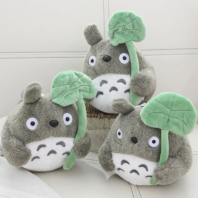 

22 Cm Cartoon Movie Soft TOTORO Plush Toy Soft Stuffed Lotus Leaf Totoro Toy for Fans