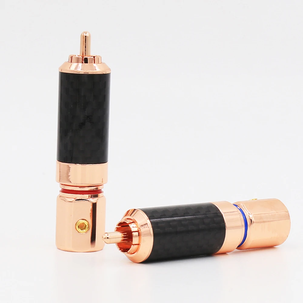 

VB447GR High quality Screw Locking RCA Plug Rose Gold Plated Audio Connector