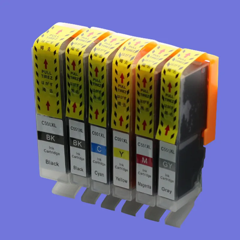 Чернильные картриджи PGI 550 550xl CLI 551 551xl совместим с Canon MG5450 MG5550 MG6450 Ip7250 MX925 MG6350 струйный принтер