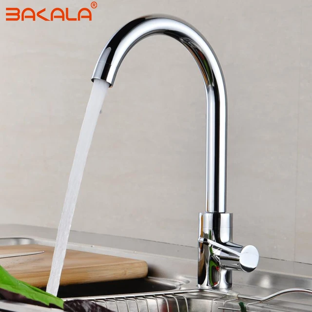 Best Quality BAKALA Single hoder single hole Mounted Kitchen Bathroom Faucets 360 Degree Swivel Easy Wash for Basin Sink and Kitchen Faucet 