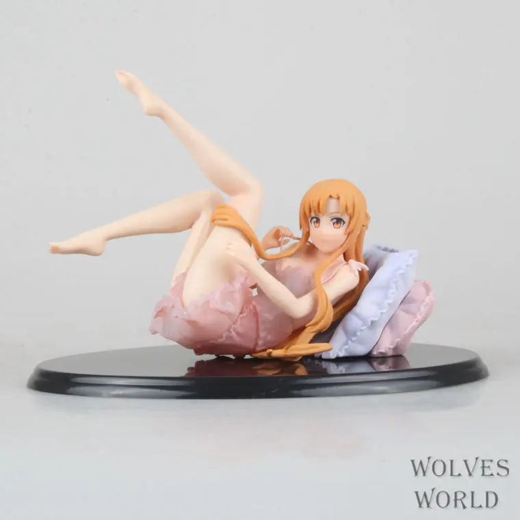 11cm Sword Art Online Asuna Private in Pajamas PVC Figure Action Figures Toys Sword Art Online Figure A181