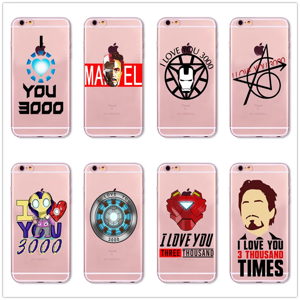 Iron Man I love you 3000 Case For iPhone X XS Max XR 8 for SamsungS7 S8 S9 Avengers Endgame Silicone CASE Cover