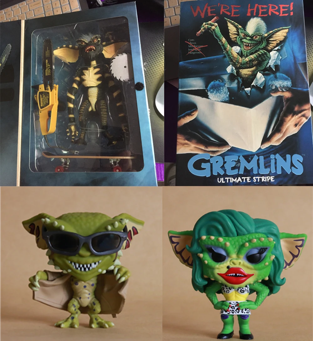 NECA Gremlins ULTIMATE полосатая пленка мигающая Gremlin Greta 610 609 Виниловая фигурка модель