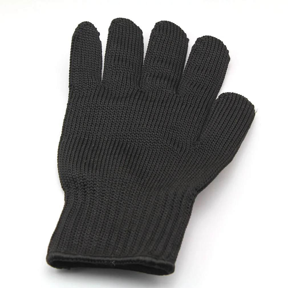 1 шт., черные мужские перчатки из стальной проволоки, перчатки для рыбалки, устойчивые к порезу, инструмент для плетения, перчатки для рыбалки, филе, нож для защиты