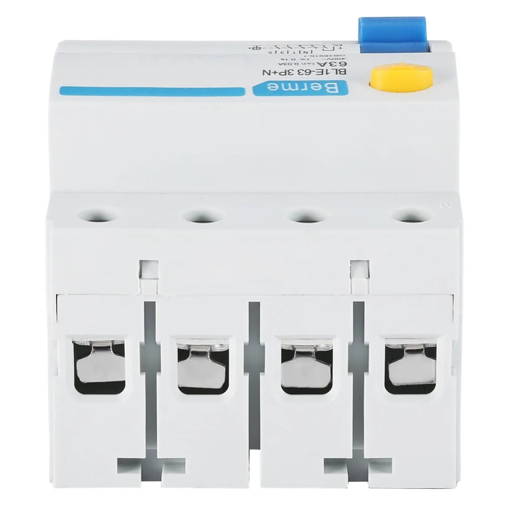 BL1E-63 3 P+ N 63A RCCB Выключатель остаточного тока 230 В 30mA Электрическая защита от утечки мини-выключатель