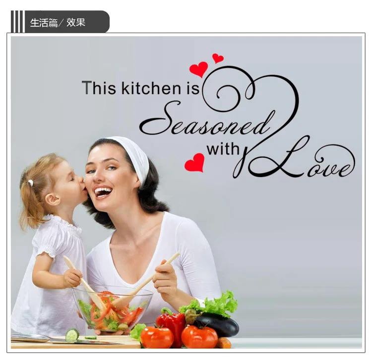 Наклейки на стену для кухни стены из ПВХ с милой едой украшения духовки