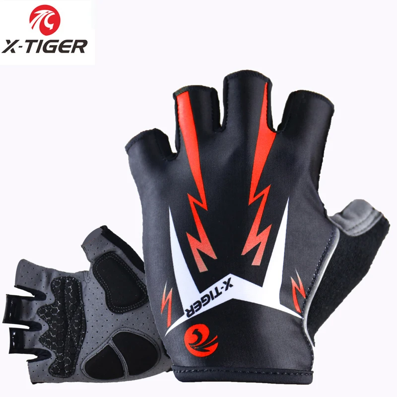 X-Tiger 3D гелевая накладка на пол пальца гелевые велосипедные перчатки для MTB светоотражающие велосипедные перчатки летние спортивные противоударный велосипед перчатки - Цвет: As Picture