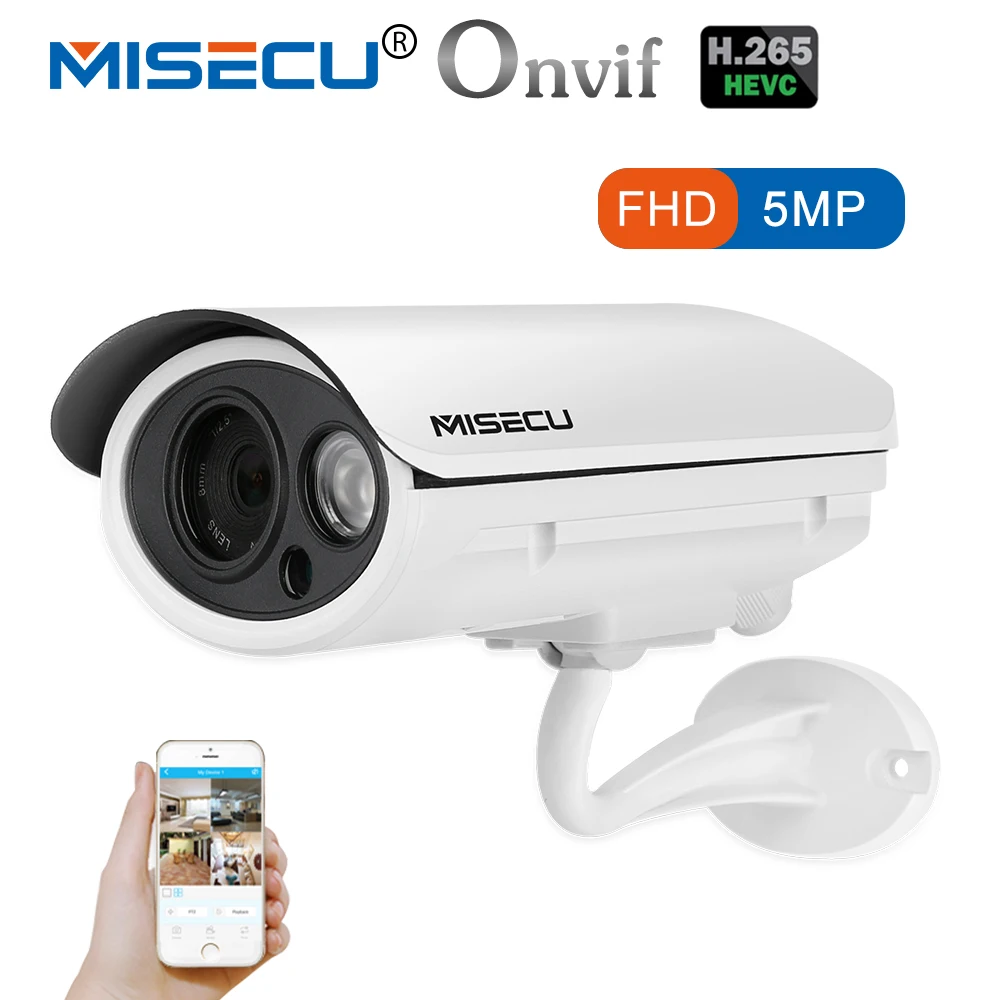 MISECU H.265 IP POE Security Camera Bullet Outdoor Waterproof Video